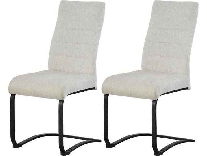 INOSIGN Esszimmerstuhl PICTOU, 2er Set, mit Metallgestell in matt schwarz (Set, 2 St), in verschiedenen Farben, Belsatbarkeit pro Stuhl 120 kg, beige von Inosign