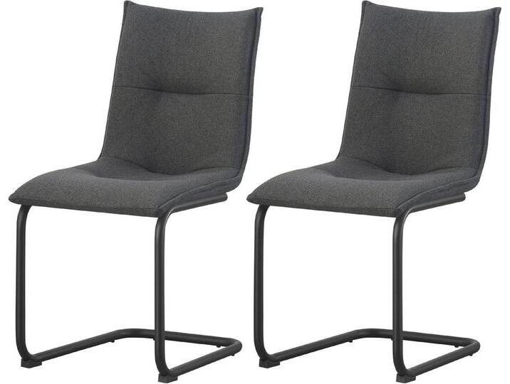 INOSIGN Esszimmerstuhl SARNIA, 2er Set, mit Metallgestell in matt schwarz (Set, 2 St), in verschiedenen Farben, Belsatbarkeit pro Stuhl 120 kg, Velour Stoff von Inosign