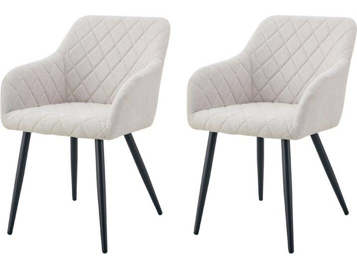 INOSIGN Esszimmerstuhl SUDBURRY, 2er Set, mit Metallgestell in matt schwarz (Set, 2 St), in verschiedenen Farben, Belsatbarkeit pro Stuhl 120 kg, mit Armlehne von Inosign