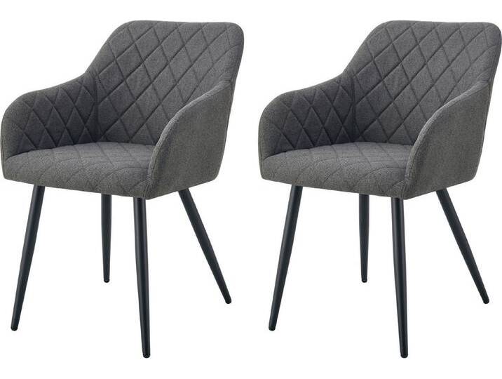 INOSIGN Esszimmerstuhl SUDBURRY, 2er Set, mit Metallgestell in matt schwarz (Set, 2 St), in verschiedenen Farben, Belsatbarkeit pro Stuhl 120 kg, mit Griffloch von Inosign