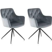 INOSIGN Esszimmerstuhl "Tina" (Set) 2 Stk.Schalenstuhl mit softem Samtvelours, Armlehnenstuhl von Inosign