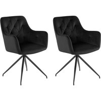 INOSIGN Esszimmerstuhl "Tina" (Set) 2 Stk.Schalenstuhl mit softem Samtvelours, Armlehnenstuhl von Inosign