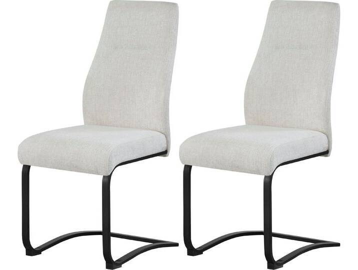 INOSIGN Esszimmerstuhl VERNON, 2er Set, mit Metallgestell in matt schwarz (Set, 2 St), in verschiedenen Farben, Belsatbarkeit pro Stuhl 120 kg, beige von Inosign
