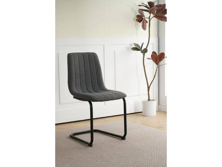 INOSIGN Freischwinger (Set, 2 St), mit Freischwingergestell, grau schwarz, Bezug anthrazit von Inosign