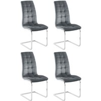 INOSIGN Freischwinger "Lola" (Set) 4 Stk.2 oder 4 Stück, Bezug in Kunstleder oder Samtsoff, chrom Metallgestell von Inosign