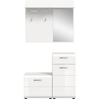 INOSIGN Garderoben-Set "FLORENZ, 3tlg., best. aus: Garderobenspiegelpaneel, Sitzbank & Kommode", Kombination, Kompaktgarderobe, Garderobenkombination, Garderobe von Inosign