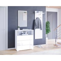 INOSIGN Garderoben-Set "PARIS/ TOKYO", (Komplett-Set, 3 St.), Garderoben- Set Breite 140cm, hochkant oder quer montierbar Spiegel von Inosign