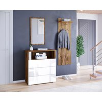 INOSIGN Garderoben-Set "PARIS/ TOKYO", (Komplett-Set, 3 St.), Garderoben- Set Breite 140cm, hochkant oder quer montierbar Spiegel von Inosign