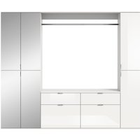 INOSIGN Garderoben-Set "Trondheim, Breite 212 cm, 5-teilig, bestehend aus:", (Set, 4 St.), 2x Garderobenschrank, 1 Kommode, 1 Garderobenstange, 1 Ablageboden von Inosign