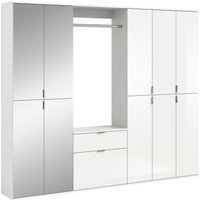INOSIGN Garderoben-Set "Trondheim, Breite 213 cm, 6-teilig, bestehend aus:", (Set, 5 St.), 3x Garderobenschrank, 1 Kommode, 1 Garderobenstange, 1 Ablageboden von Inosign