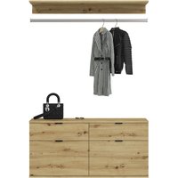 INOSIGN Garderoben-Set "Trondheim, Breite 212 cm, 5-teilig, bestehend aus:", (Set, 4 St.), 2x Garderobenschrank, 1 Kommode, 1 Garderobenstange, 1 Ablageboden von Inosign