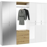 INOSIGN Garderoben-Set "Trondheim, Breite 213 cm, 6-teilig, bestehend aus:", (Set, 5 St.), 3x Garderobenschrank, 1 Kommode, 1 Garderobenstange, 1 Ablageboden von Inosign