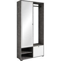 INOSIGN Garderobenschrank "DINO Kompaktgarderobe, Garderoben-Set DINO", Mit Spiegel und Kleiderstange, 90 cm breit, Türanschlag wechselbar von Inosign