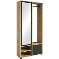 INOSIGN Garderobenschrank "DINO Kompaktgarderobe, Garderoben-Set DINO", Mit Spiegel und Kleiderstange, 90 cm breit, Türanschlag wechselbar von Inosign