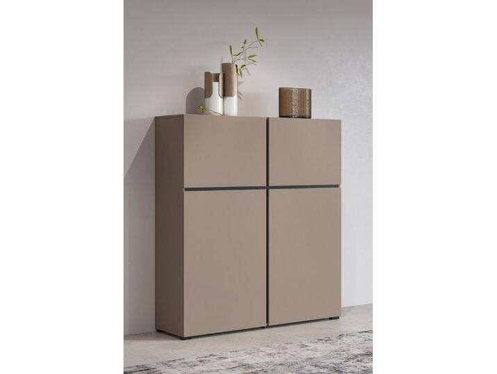 INOSIGN Highboard Cross, moderne grifflose Hochkommode mit 4 Türen,Türkommode, Hochschrank, Höhe 139 cm mit viel Stauraum, Einlegeböden verstellbar INOSIGN Highboard Cross, moderne grifflose Hochkommode mit 4 Türen,Türkommode, Hochschrank, Höhe 139 cm mit viel Stauraum, Einlegeböden verstellbar von Inosign