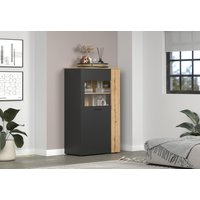 INOSIGN Highboard "Estepona", (1 St.), Vitrine mit Rillenoptik - Türen links oder rechts montierbar von Inosign