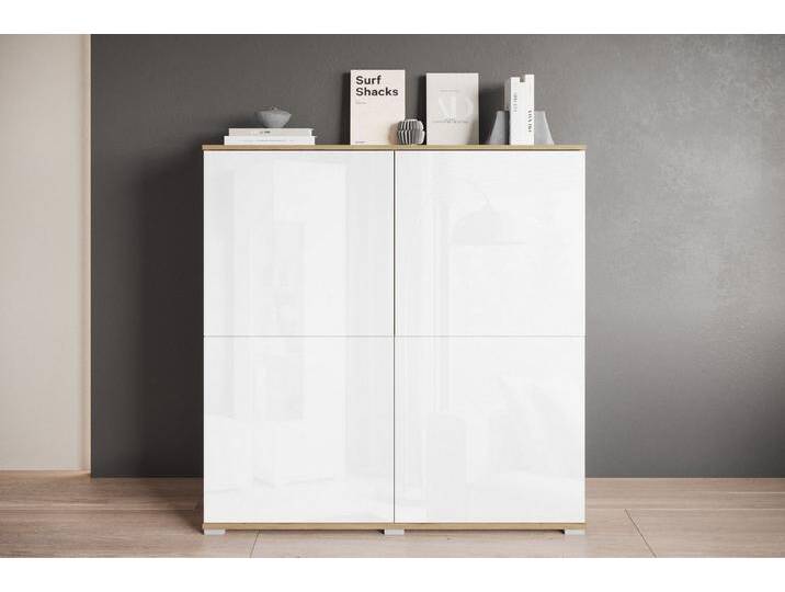 INOSIGN Highboard Kenia, moderne grifflose Hochkommode mit 4 Türen, Breite 120 cm (1 St), Push-to-Open-Fronten, höhenverstellbaren Einlegeböden, braun von Inosign