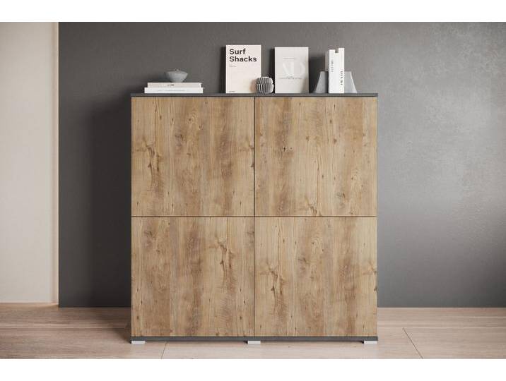 INOSIGN Highboard Kenia, moderne grifflose Hochkommode mit 4 Türen, Breite 120 cm (1 St), Push-to-Open-Fronten, höhenverstellbaren Einlegeböden von Inosign