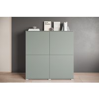 INOSIGN Highboard "Kenia, moderne grifflose Hochkommode mit 4 Türen, Breite 120 cm", (1 St.), Push-to-Open-Fronten, höhenverstellbaren Einlegeböden von Inosign
