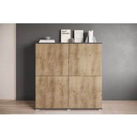 INOSIGN Highboard "Kenia, moderne grifflose Hochkommode mit 4 Türen, Breite 120 cm", (1 St.), Push-to-Open-Fronten, höhenverstellbaren Einlegeböden von Inosign