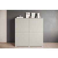 INOSIGN Highboard "Kenia, moderne grifflose Hochkommode mit 4 Türen, Breite 120 cm", (1 St.), Push-to-Open-Fronten, höhenverstellbaren Einlegeböden von Inosign