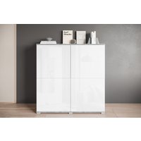INOSIGN Highboard "Kenia, moderne grifflose Hochkommode mit 4 Türen, Breite 120 cm", (1 St.), Push-to-Open-Fronten, höhenverstellbaren Einlegeböden von Inosign