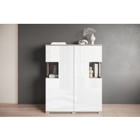 INOSIGN Highboard "Kenia", (1 St.), Modernes Highboard mit Glastüren, Breite 100 cm von Inosign