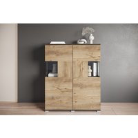 INOSIGN Highboard "Kenia", (1 St.), Modernes Highboard mit Glastüren, Breite 100 cm von Inosign