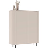 INOSIGN Highboard "Lido, B/H 131/154 cm, 2 Türen, Stauraumschrank, Hochkommode" Formgebogenes MDF, Stirnseiten mit Rundung, Push-to-open, Metallfüße INOSIGN Highboard "Lido, B/H 131/154 cm, 2 Türen, Stauraumschrank, Hochkommode" Formgebogenes MDF, Stirnseiten mit Rundung, Push-to-open, Metallfüße von Inosign