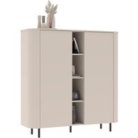 INOSIGN Highboard "Lido, B/H 150/154 cm, 2 Türen, 4 offene Fächer, Stauraumschrank" Formgebogenes MDF, Stirnseiten mit Rundung, Push-to-open, Metallfüße INOSIGN Highboard "Lido, B/H 150/154 cm, 2 Türen, 4 offene Fächer, Stauraumschrank" Formgebogenes MDF, Stirnseiten mit Rundung, Push-to-open, Metallfüße von Inosign