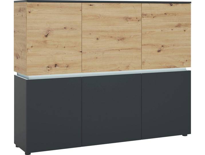 INOSIGN Highboard Luci, Breite 165,5 cm, braun, eichefarben Artisan/Kosmos Anthrazit von Inosign