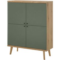 INOSIGN Highboard "MAVAS", in moderner Trendfarbe, Griffe aus Metall (Schwarz), Höhe 134 cm von Inosign