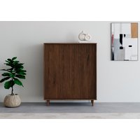 INOSIGN Highboard "Malmedy Front mit gefrästen Rillen", Kommode Midischrank aus massivem Kiefernholz, Push-to-open, B 100 cm von Inosign