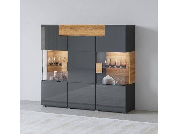 INOSIGN Highboard Toledo,Breite 147,5cm,trendige Hochkommode mit 3Türen und Schublade von Inosign