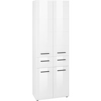 welltime Hochschrank "Sovana", Breiter Badezimmerschrank mit 2 Schubladen und 12 Fächern von Welltime