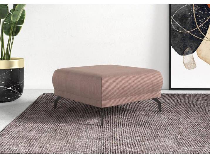 INOSIGN Hocker Coco, Cord-Bezug in 2 Ausführungen, Füßen 15 cm hoch, rosa, ohne Federkern, altrosa von Inosign