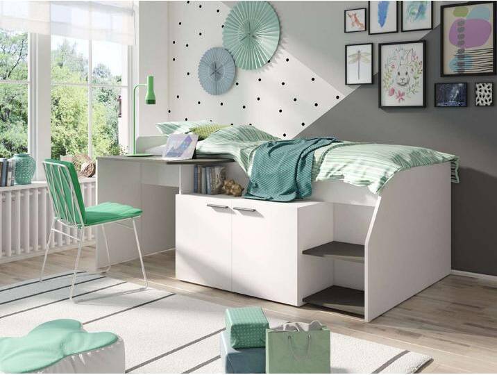 Home affaire Jugendbett Jugendzimmer-Set Durango - 3 in 1: Bett, Schreibtisch, Kommode, Bett mit Schreibtisch und Kommode, BxTxH 204x135x90 cm von Home-affaire