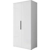 INOSIGN Kleiderschrank "LAGOS Wäscheschrank, Garderobe, schwarze Griffe, Made in Europe", Moderner Drehtürenschrank, FSC-zertifiziert, Schlafzimmerschrank von Inosign