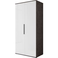 INOSIGN Kleiderschrank "LAGOS Wäscheschrank, Garderobe, schwarze Griffe, Made in Europe", Moderner Drehtürenschrank, FSC-zertifiziert, Schlafzimmerschrank von Inosign