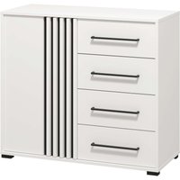 INOSIGN Kommode "Ascalon Sideboard, Breite 138 oder 93 cm, mit ABS Schutzkanten" 3D Optik durch Lamellen-Paneel, FSC-zertifizierter Holzwerkstoff von Inosign