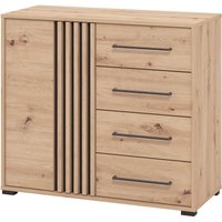 INOSIGN Kommode "Ascalon Sideboard, Breite 138 oder 93 cm, mit ABS Schutzkanten", 3D Optik durch Lamellen/ Paneele, FSC-zertifizierter Holzwerkstoff von Inosign