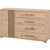 INOSIGN Kommode "Ascalon Sideboard, Breite 138 oder 93 cm, mit ABS Schutzkanten", 3D Optik durch Lamellen/ Paneele, FSC-zertifizierter Holzwerkstoff von Inosign