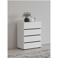INOSIGN Kommode "Cross,Breite 60 cm, moderne grifflose Sideboard,4 Schubkästen", Schubladenschrank mit viel Stauraum, Flur Highboard INOSIGN Kommode "Cross,Breite 60 cm, moderne grifflose Sideboard,4 Schubkästen", Schubladenschrank mit viel Stauraum, Flur Highboard von Inosign