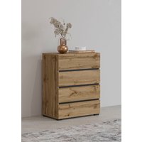 INOSIGN Kommode "Cross,Breite 60 cm, moderne grifflose Sideboard,4 Schubkästen", Schubladenschrank mit viel Stauraum, Flur Highboard von Inosign