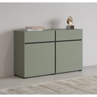 INOSIGN Sideboard "Cross,Breite 119,5 cm, moderne grifflose Kommode,2 Türen/2 Schubkästen", Schubladenschrank,Anrichte mit viel Stauraum, Einlegeböden verstellbar von Inosign