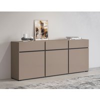 INOSIGN Sideboard "Cross,Breite 180 cm, moderne grifflose Kommode,3 Türen/3 Schubkästen", Schubladenschrank mit viel Stauraum, Einlegeböden verstellbar von Inosign