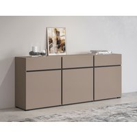 INOSIGN Kommode "Cross,Breite 180 cm, moderne grifflose Kommode,3 Türen/3 Schubkästen", Schubladenschrank mit viel Stauraum, Einlegeböden verstellbar von Inosign