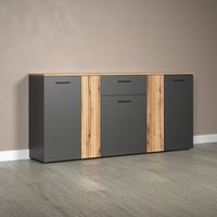 INOSIGN Kommode "Estepona" Sideboard mit anpassbaren Türen mit Rillen-Optik von Inosign