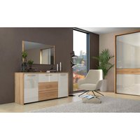 Home affaire Kommode "Gala, melaminbeschichtet und beige hochglänzend UV lackiert", (Soft-Close Funktion, Maße: B/T/H 170/46/83cm), 2trg., mit 4 Schubladen, klassische Rahmenoptik, FSC-zertifiziert Home affaire Kommode "Gala, melaminbeschichtet und beige hochglänzend UV lackiert", (Soft-Close Funktion, Maße: B/T/H 170/46/83cm), 2trg., mit 4 Schubladen, klassische Rahmenoptik, FSC-zertifiziert von home affaire