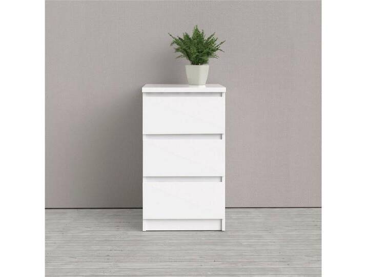 INOSIGN Kommode Naia, Elegante und modernes Sideboard mit 3 geräumigenSchubladen, weiß, Weiß Hochglanz von Inosign
